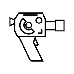 Retro 8mm film camera. Vector illustration © Sergey Lavrentev