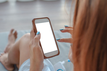 woman hand smartphone