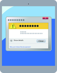 Tablet PC Error Illustration