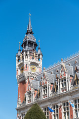 The beautiful city hall of Calais, in France
