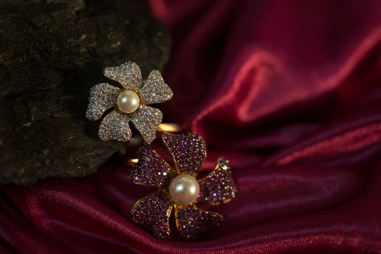 beautiful Indian wedding jewellery in low light 
