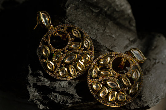 beautiful Indian wedding jewellery in low light 