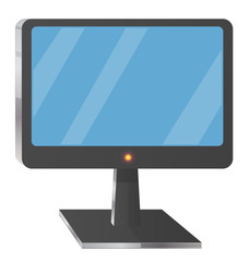 Computer Screen on Stand Vector Illustration Icon