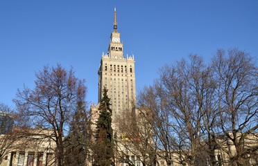 Fototapeta na wymiar Palace of Culture of Warsaw, Poland