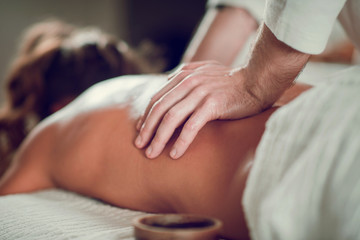 Obraz na płótnie Canvas Relaxing Back Massage