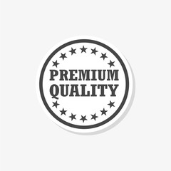 Premium quality sticker, Premium quality label, simple vector icon