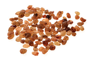 Raisins isolated over white background