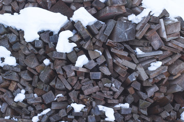 Wood in the snow