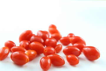 fresh goji berries isolated on a white background