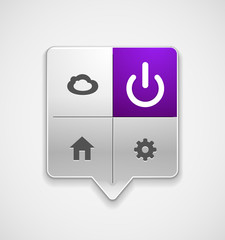 Start power button, ui icon design, on off symbol