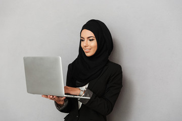 Portrait of a smiling young arabian woman