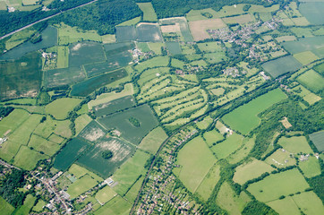 Fototapeta premium Kent villages, aerial view