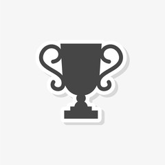 Trophy sign sticker,Trophy cup, award, simple vector icon