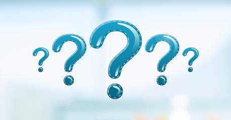 blue shiny question marks