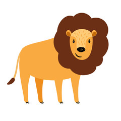 Lion cartoon icon