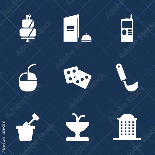Premium Set With Fill Icons Such As Cake Architecture Cooking