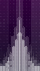 Obraz premium Abstract backdrop simulating skyscrapers