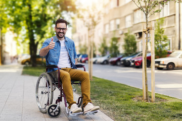 Man in a wheelchair