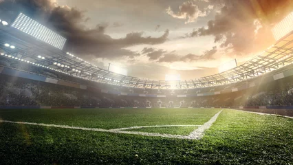 Zelfklevend Fotobehang Sport achtergronden. Voetbal stadion. © vitaliy_melnik