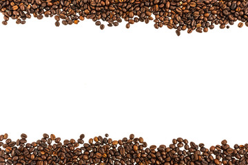 Coffee beans isolated on white background