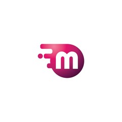 letter m tech logo tempate