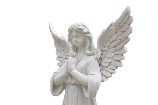 Statue of an Angel Isolated on white.