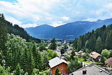 Fototapeta na wymiar Austrian Alps-view on the Kotschach-Mauthen
