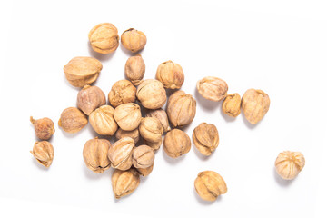 Exotic spices concept organic Siam or Thai Cardamom pods on white background