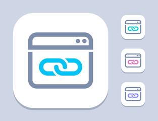 Link In Window - Neon Duo Icons. A professional, pixel-perfect icon.