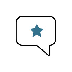 Bubble chat favorite message star icon