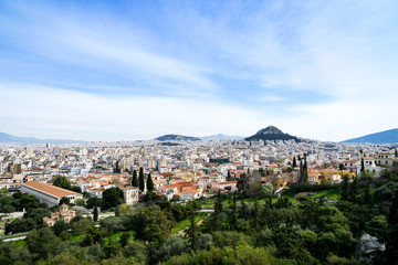 Fototapeta na wymiar Panorama view of Athens 