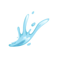 Splashing wave, abstract water symbol vector Illustration on a white background