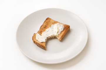 Breakfast toast on a plate