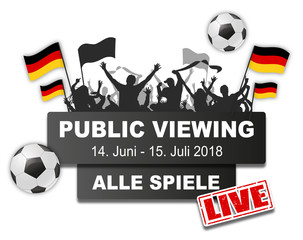 Fototapeta premium Public Viewing Live 2018 Fans