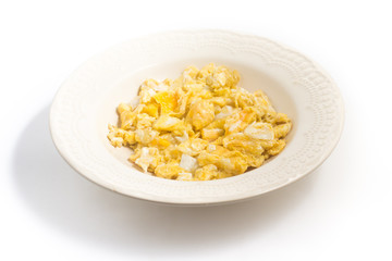 Scrambled Eggs in a dish