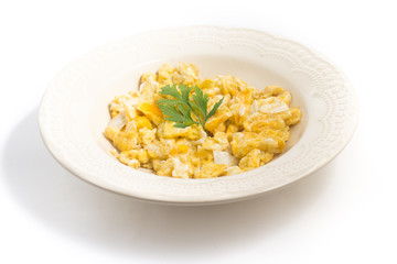 Scrambled Eggs in a dish