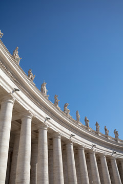 St. Peter's Basilica and Bernini's Colonnade at Vatican City