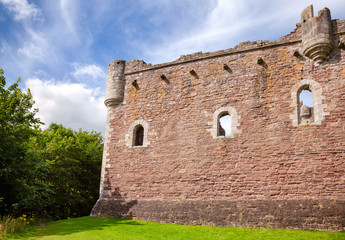 Fototapeta na wymiar Doune Castle Outer Wall Stirling Scotland UK