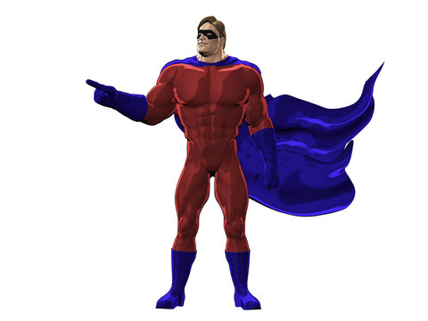 Superhero Illustration on white