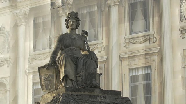 Statue of Rouen at the Place de la Concorde 