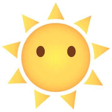 Sonne Emoji blankes Gesicht