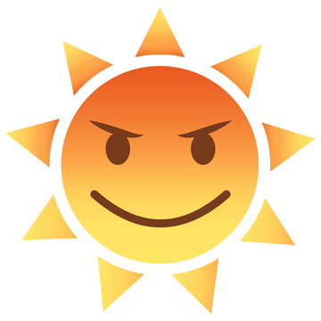 Sonne Emoji böse