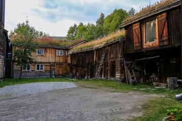 Fototapeta na wymiar Old copper mines Roros city in Norway
