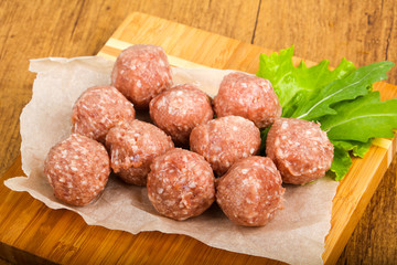Raw meat balls