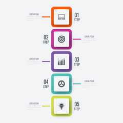 Vector illustration infographics 5 options