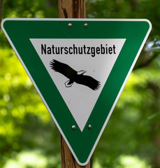 Hinweisschild Vogelschutzgebiet