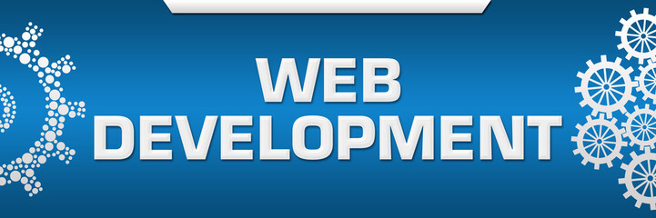 Web Development Blue Both Side Gears 