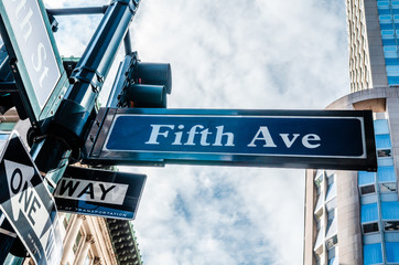 Fifth Avenue sign New York City (5th Ave sign NYC) 