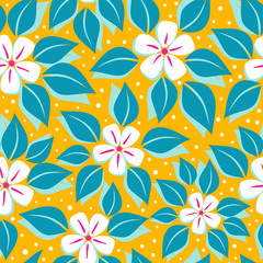 pattern with tropical flowers