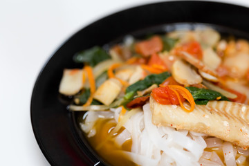 Homemade spicy thai red soup